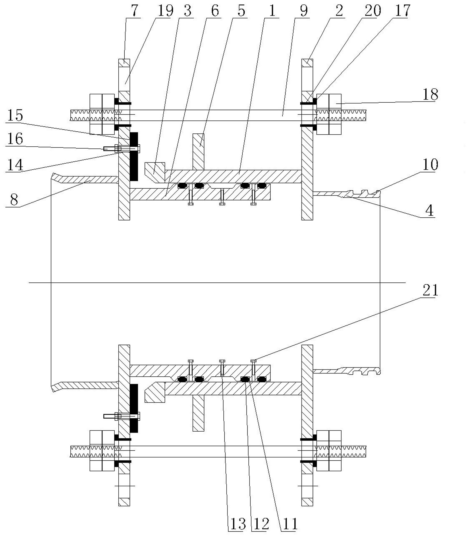 一种伸缩式绝缘接头装置