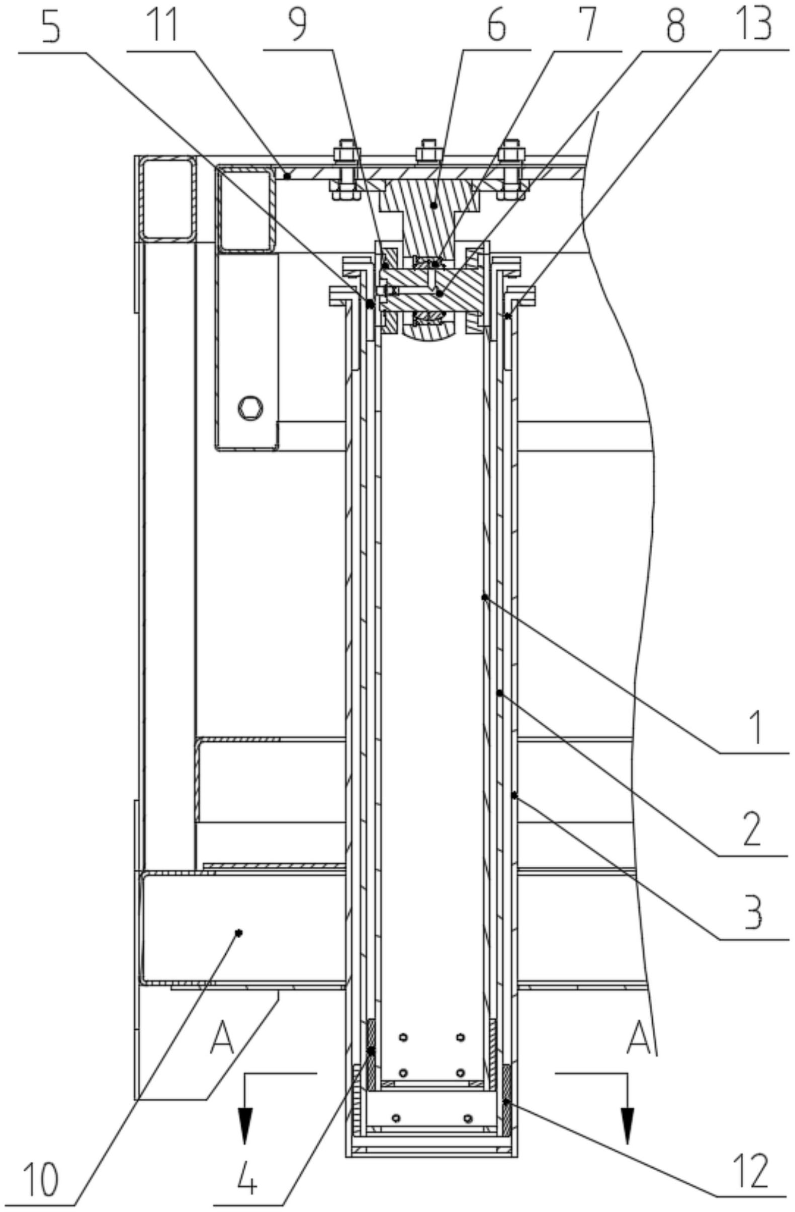 一种桶装垃圾运输车用多级升降柱