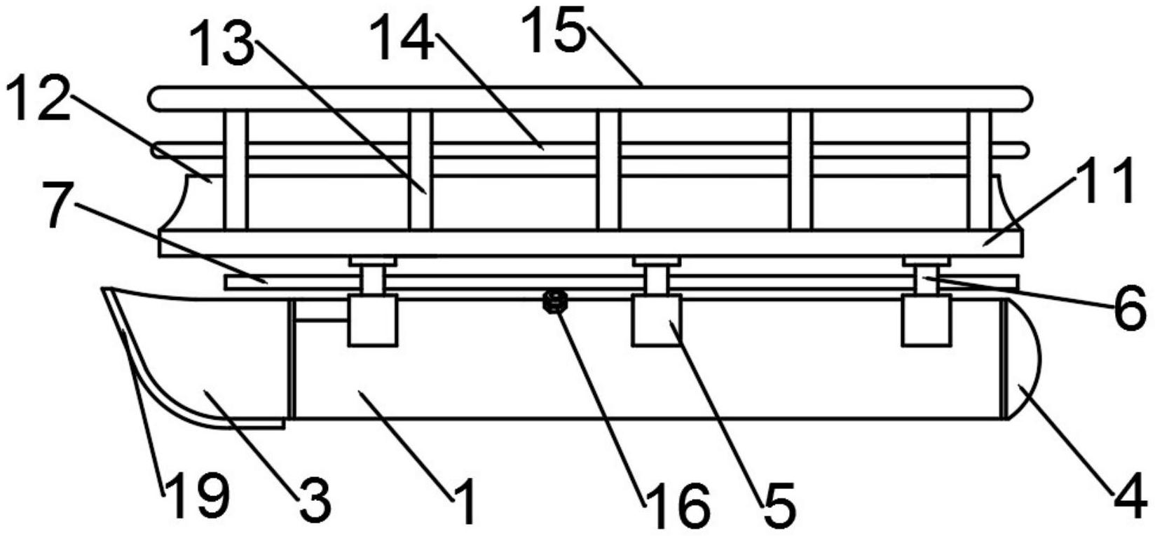 一种有效提高浮筒安全性的铝合金浮筒艇