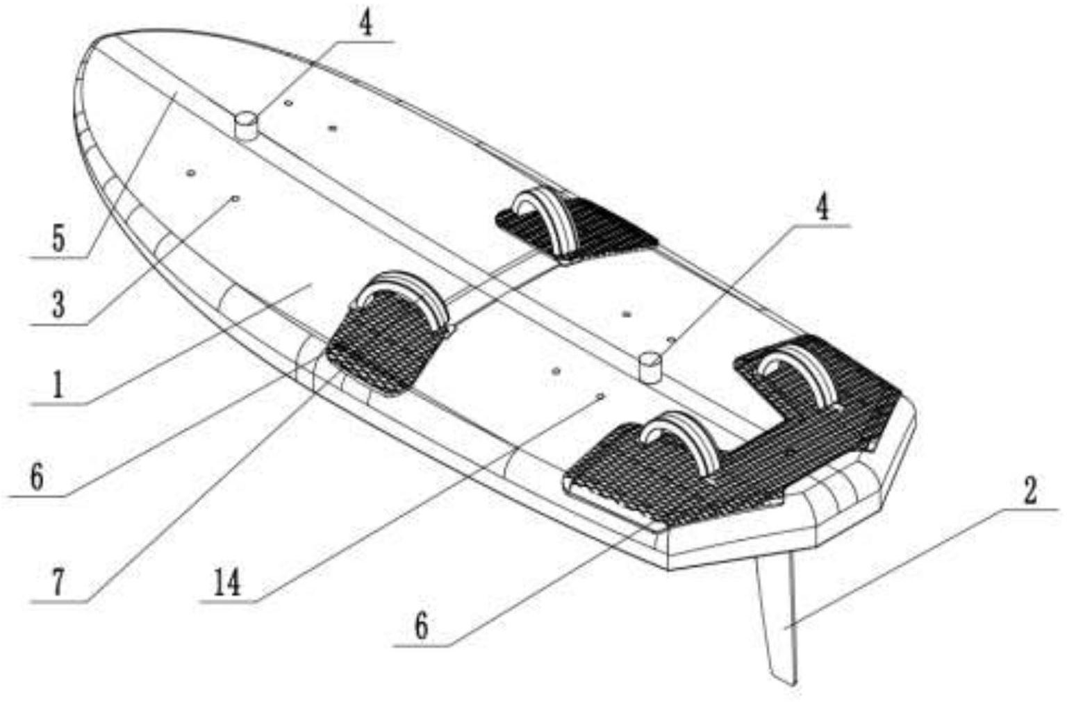 一种防滑冲浪板结构