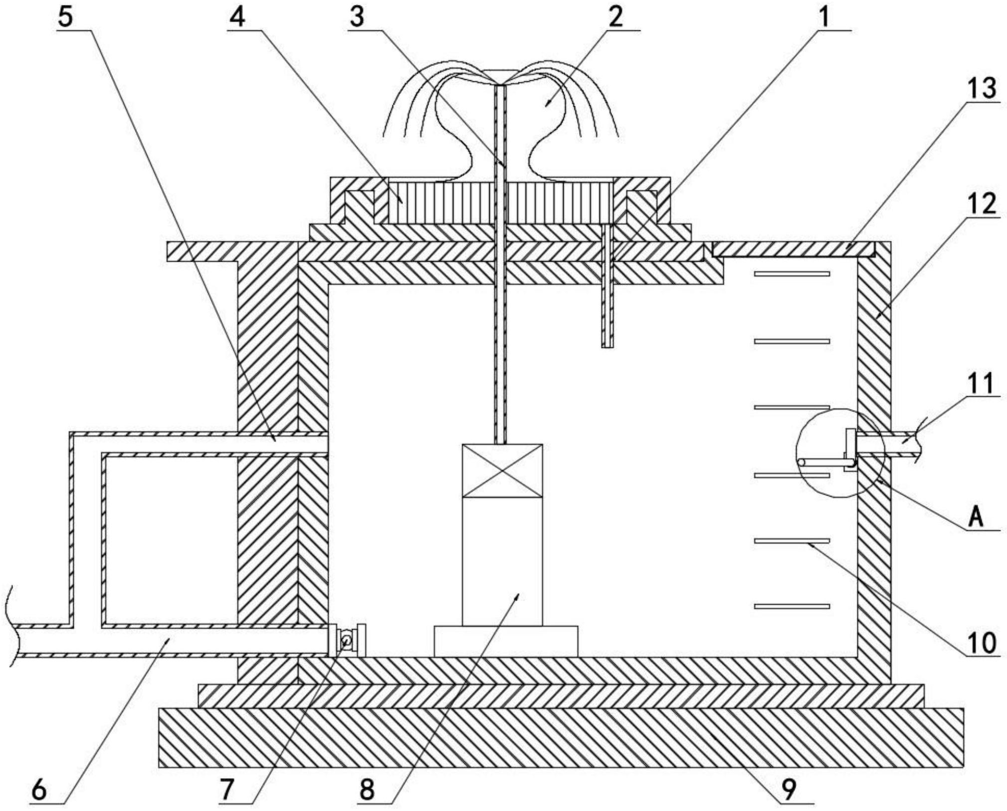 一种景观水池侧壁式泵坑