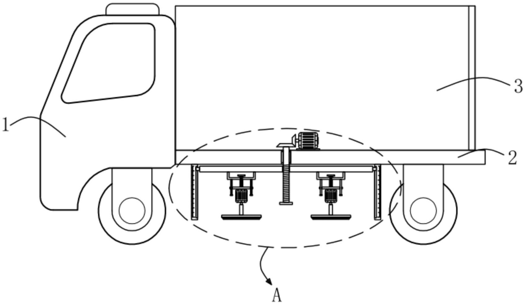 所述沥青路面标线铣刨车包括车头,车身基板和车厢;第一电机,所述第一