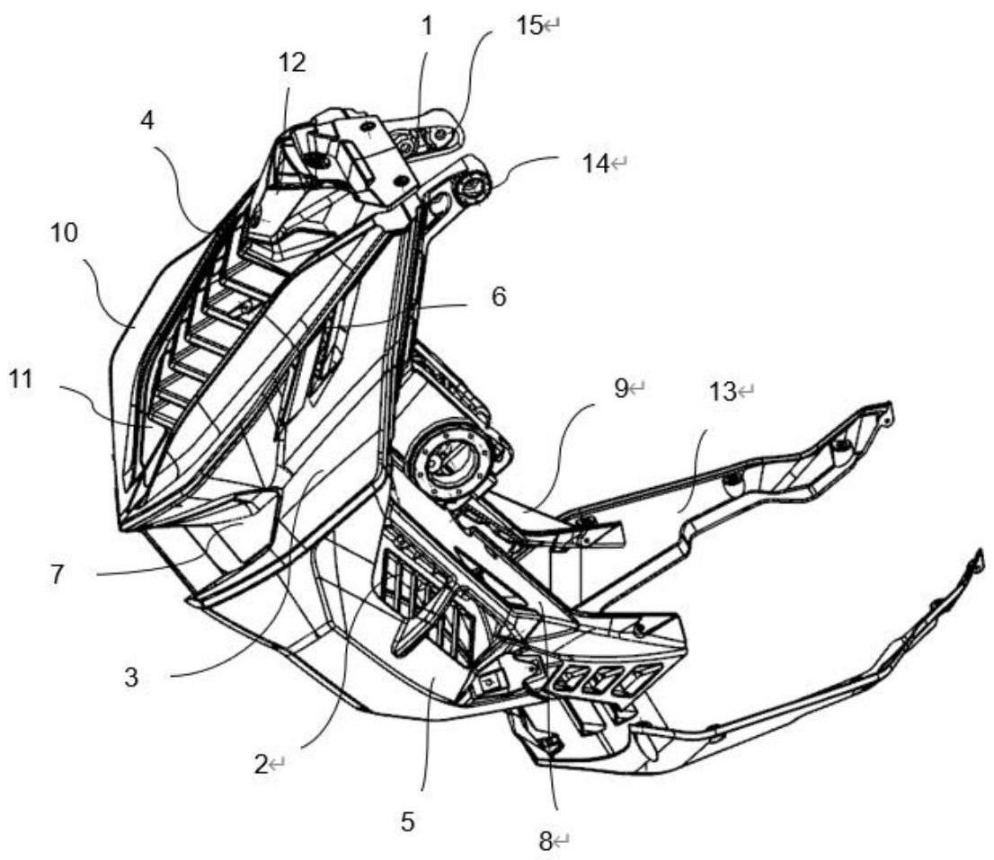 一种踏板摩托车头部结构