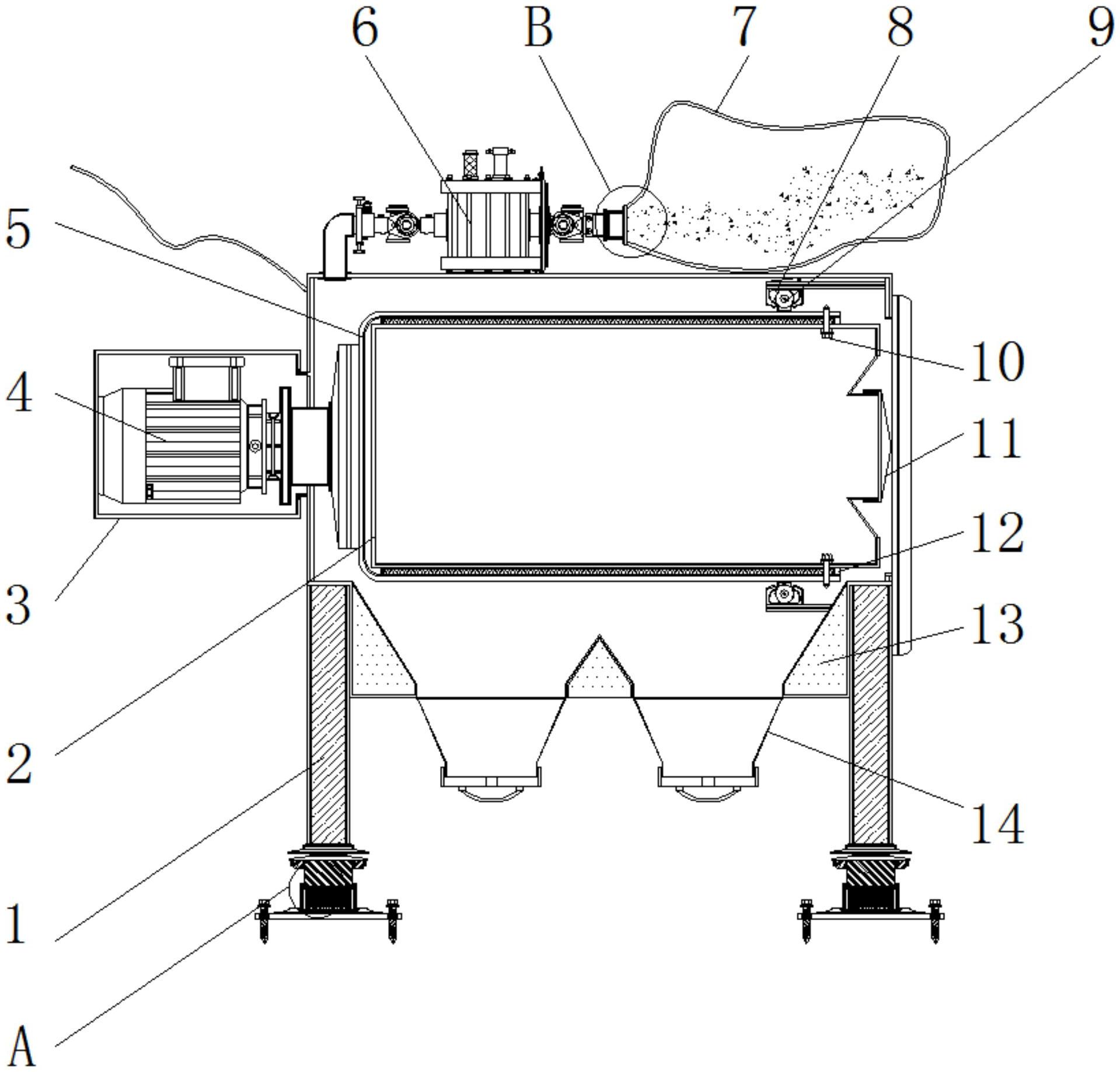 一种面粉加工过程用的圆筒初清筛