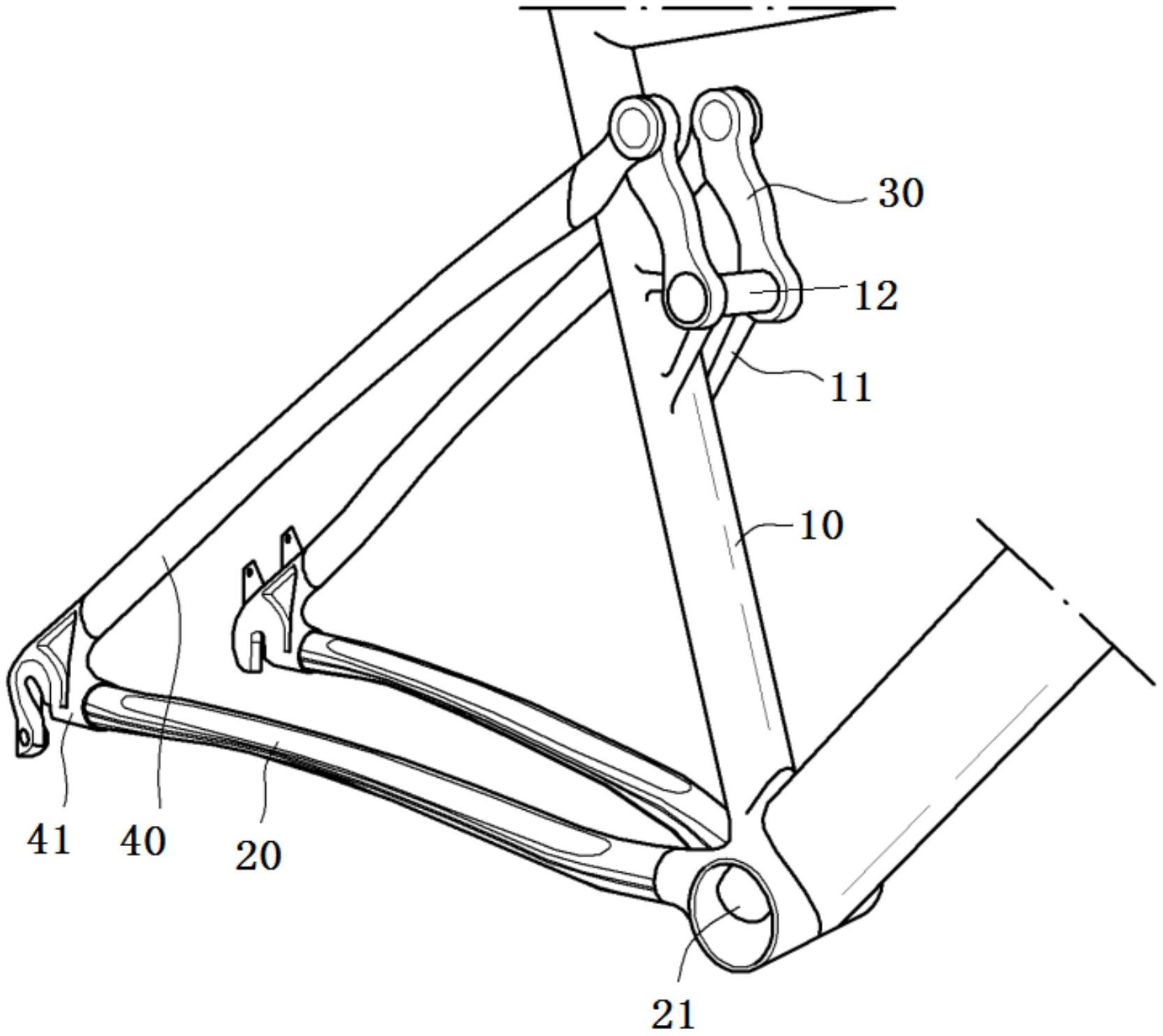 一种电动自行车的减震车架