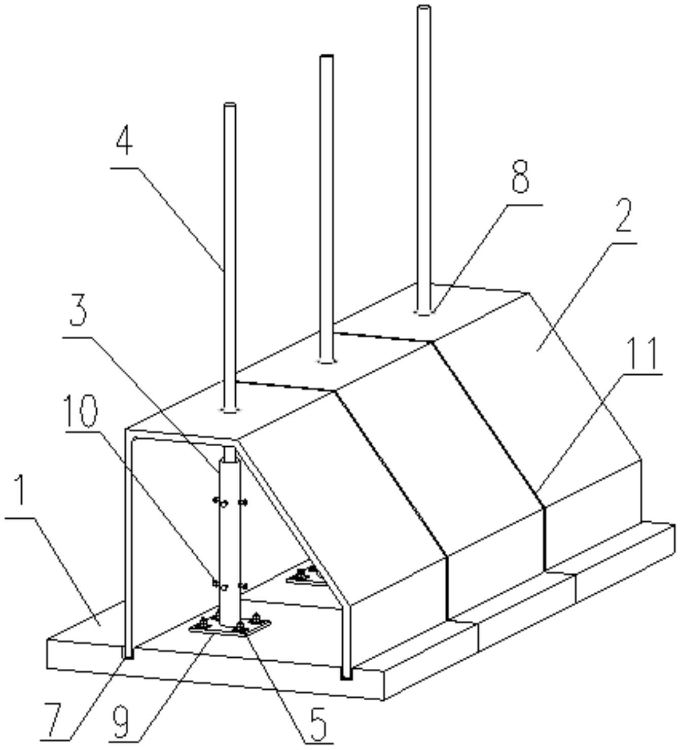 一种可重复利用的轻型装配式旗台