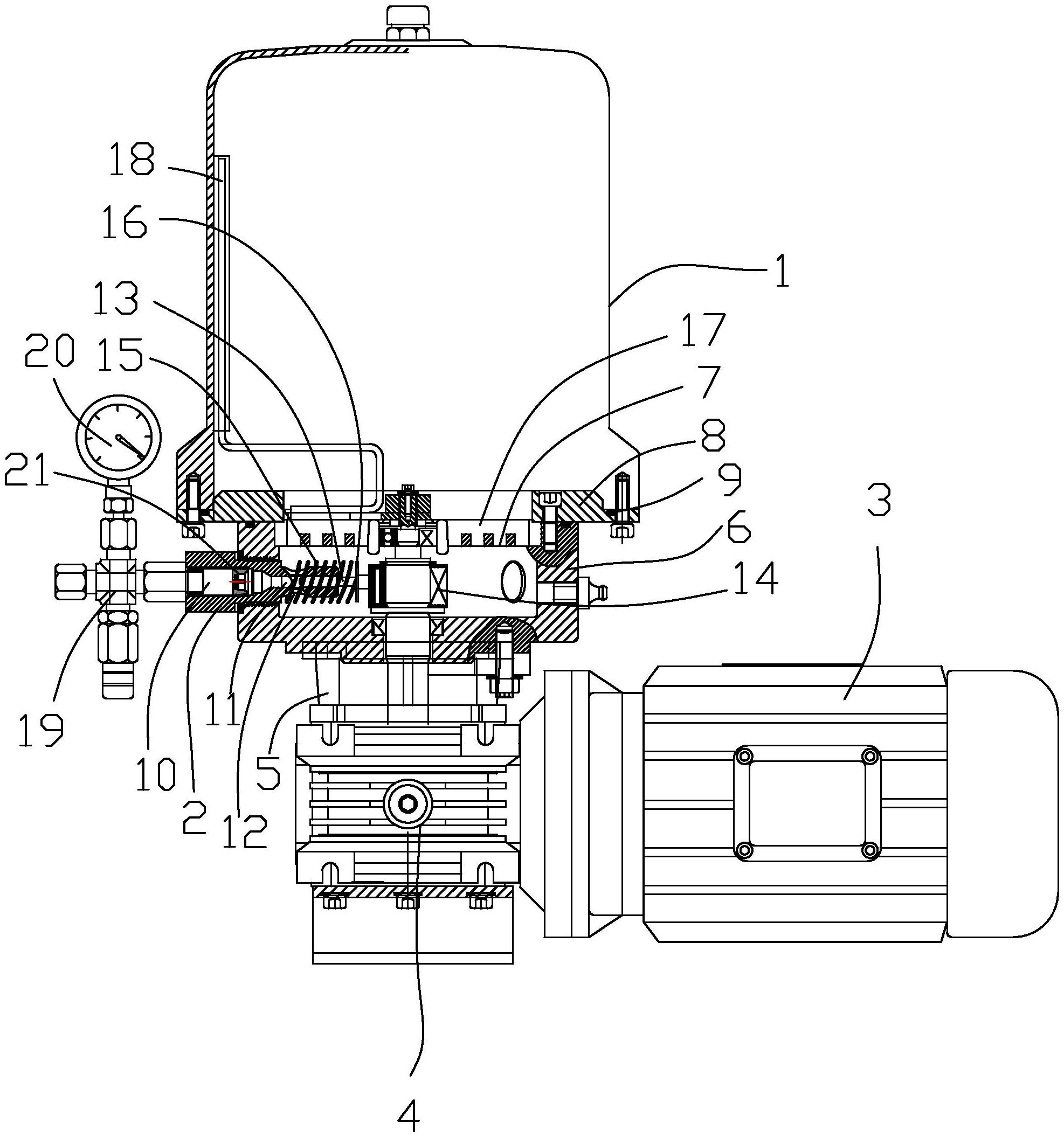 电动油脂润滑泵结构图图片