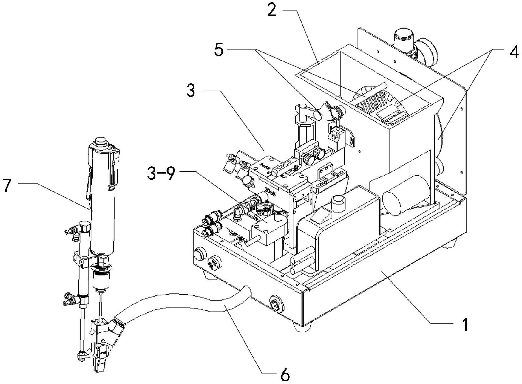 一种手持式吹气送料螺丝机