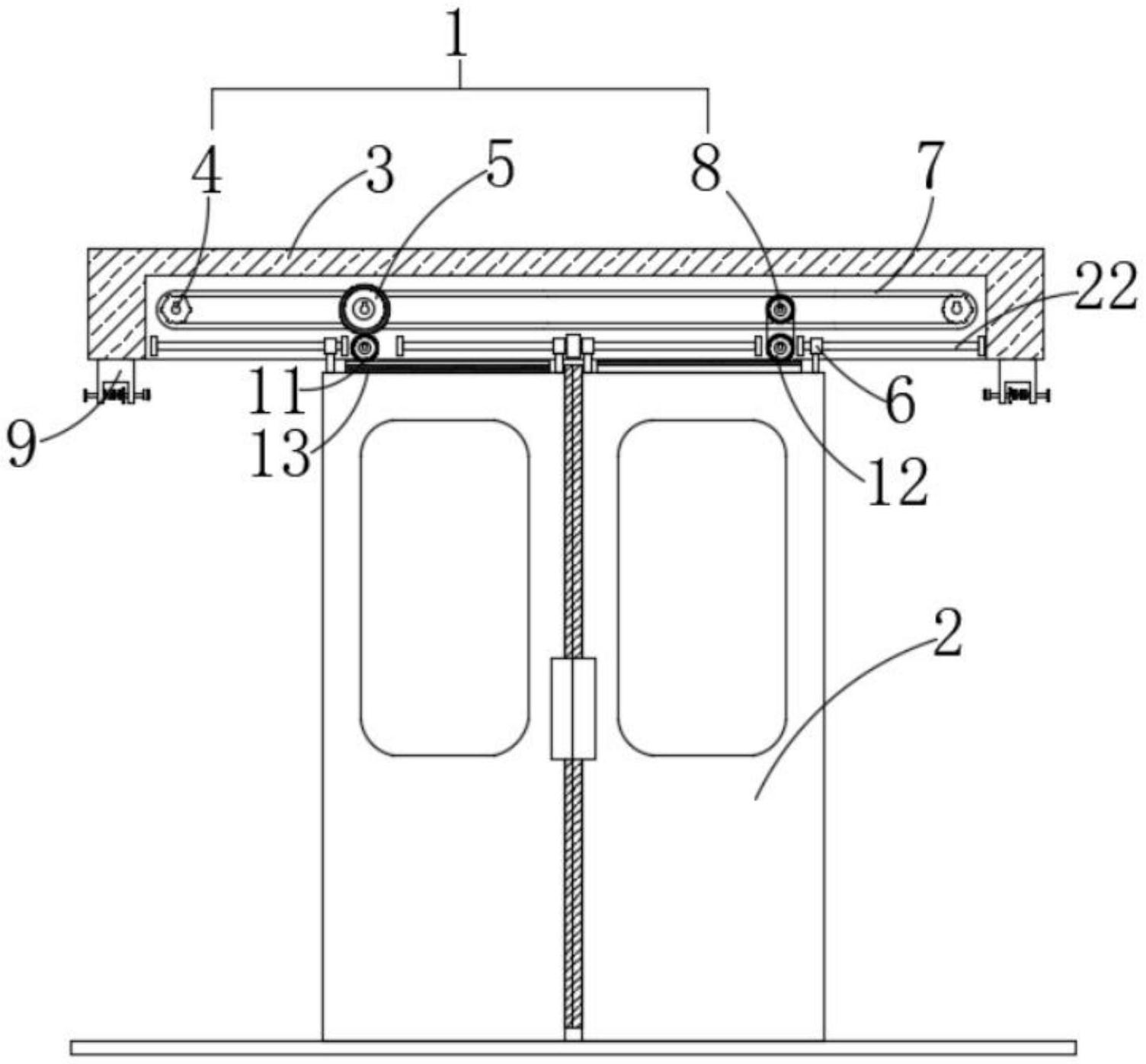 一种隔音隔热的手动双开门结构