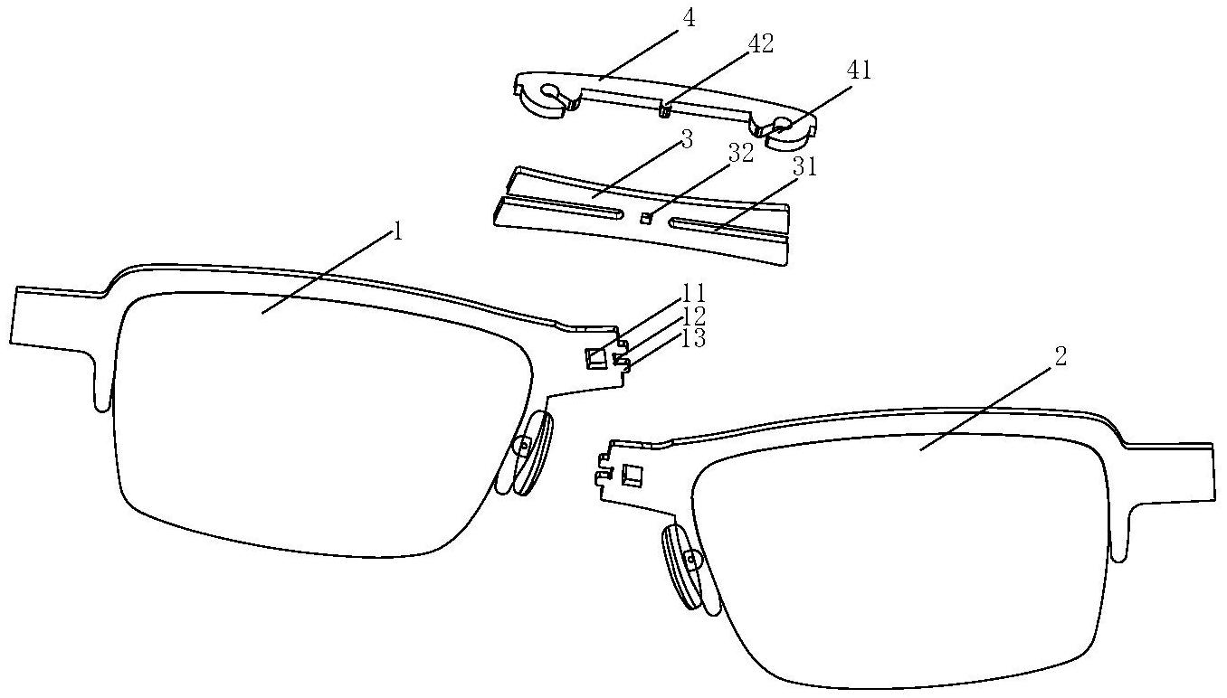 眼镜框架结构示意图图片