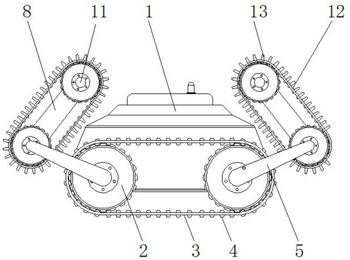 一种移动机器人的可重构式关节履带