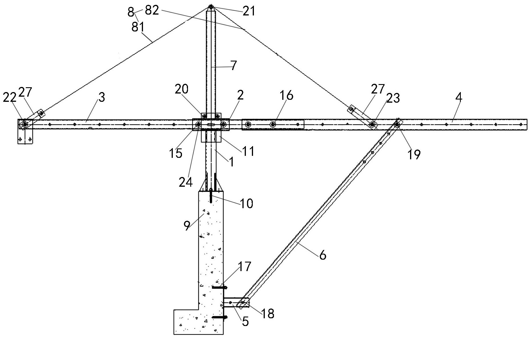 cn211974274u_一种建筑施工用无配重吊篮构造有效