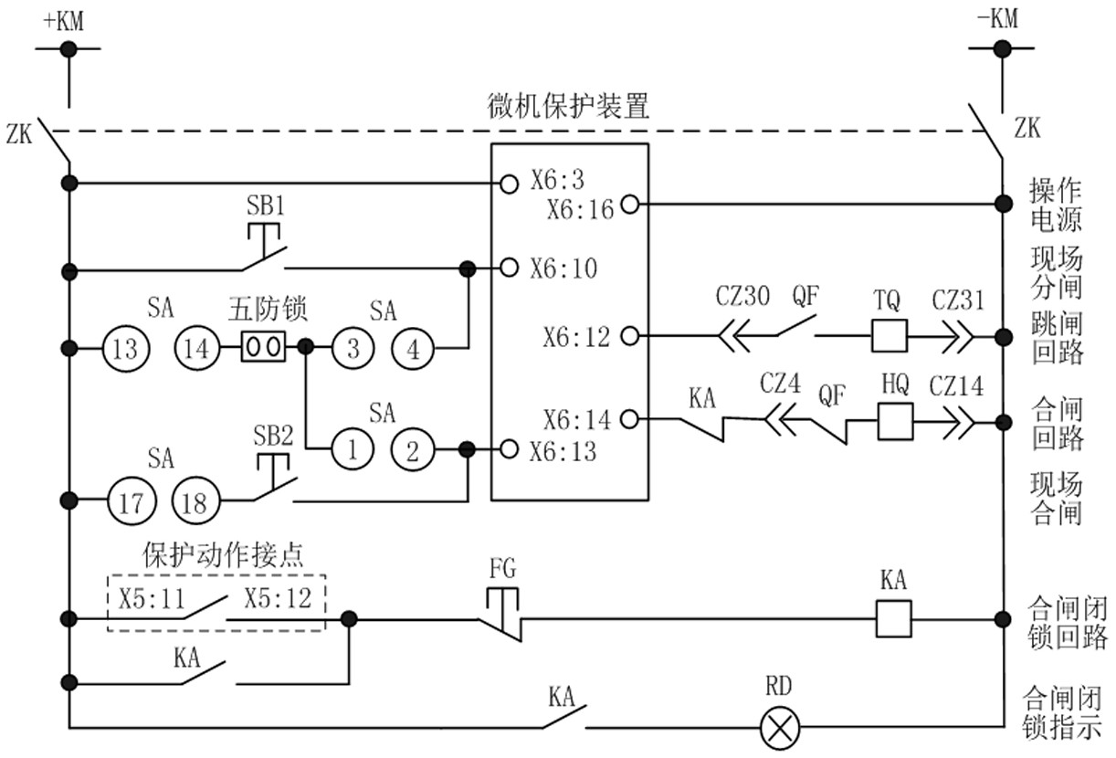 帶有事故閉鎖功能的高壓開關櫃控制迴路