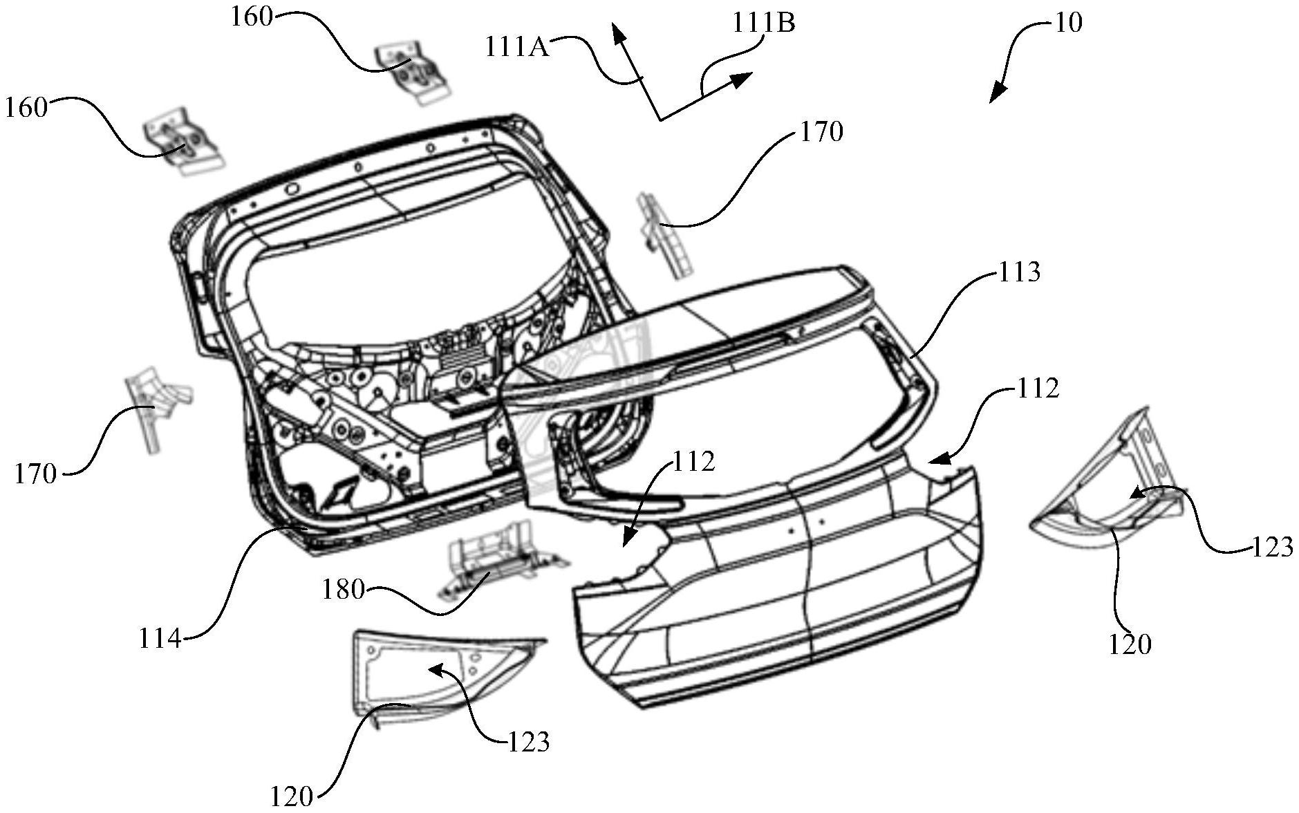 汽车举升门总成及汽车