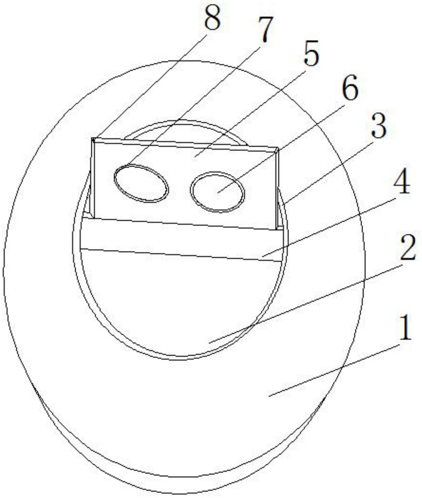 一种双孔嵌入式大通量滤芯端盖