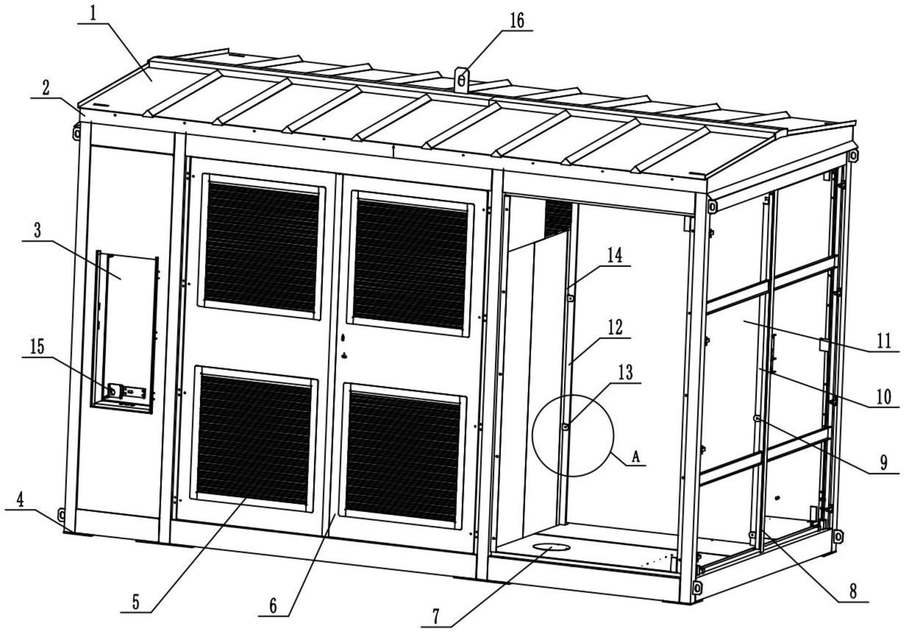 上层支架的下方设置有消防器材箱,所述消防器材箱的内部设置有固定架