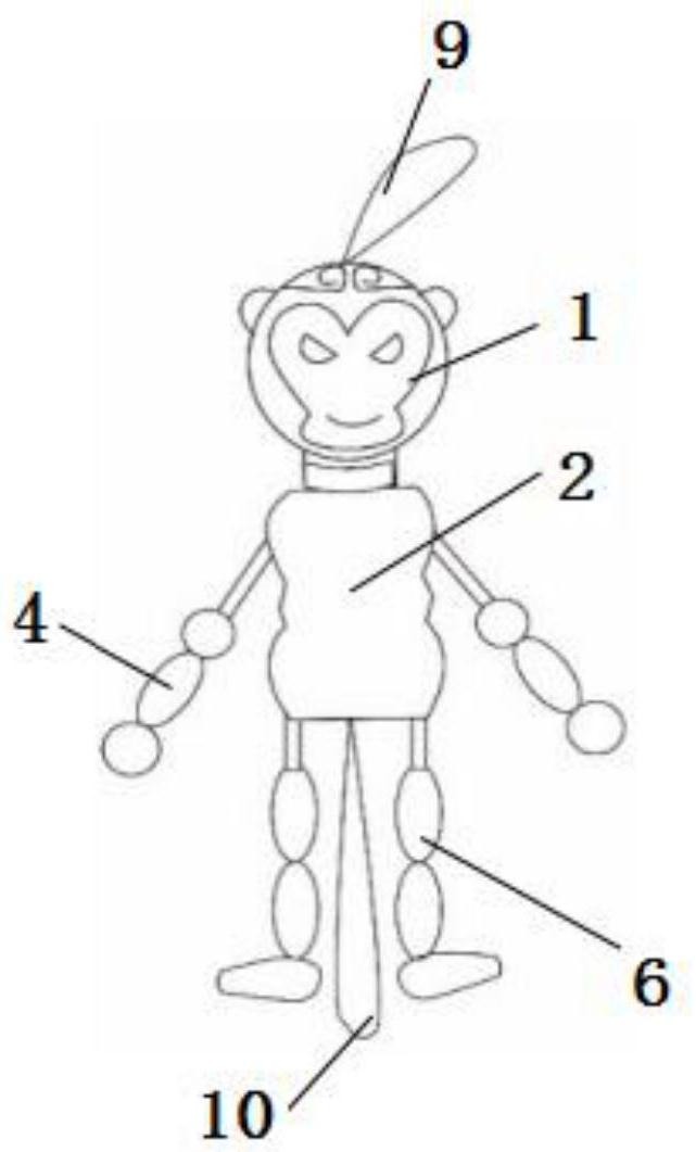 一种内部控制运动的提线木偶玩具