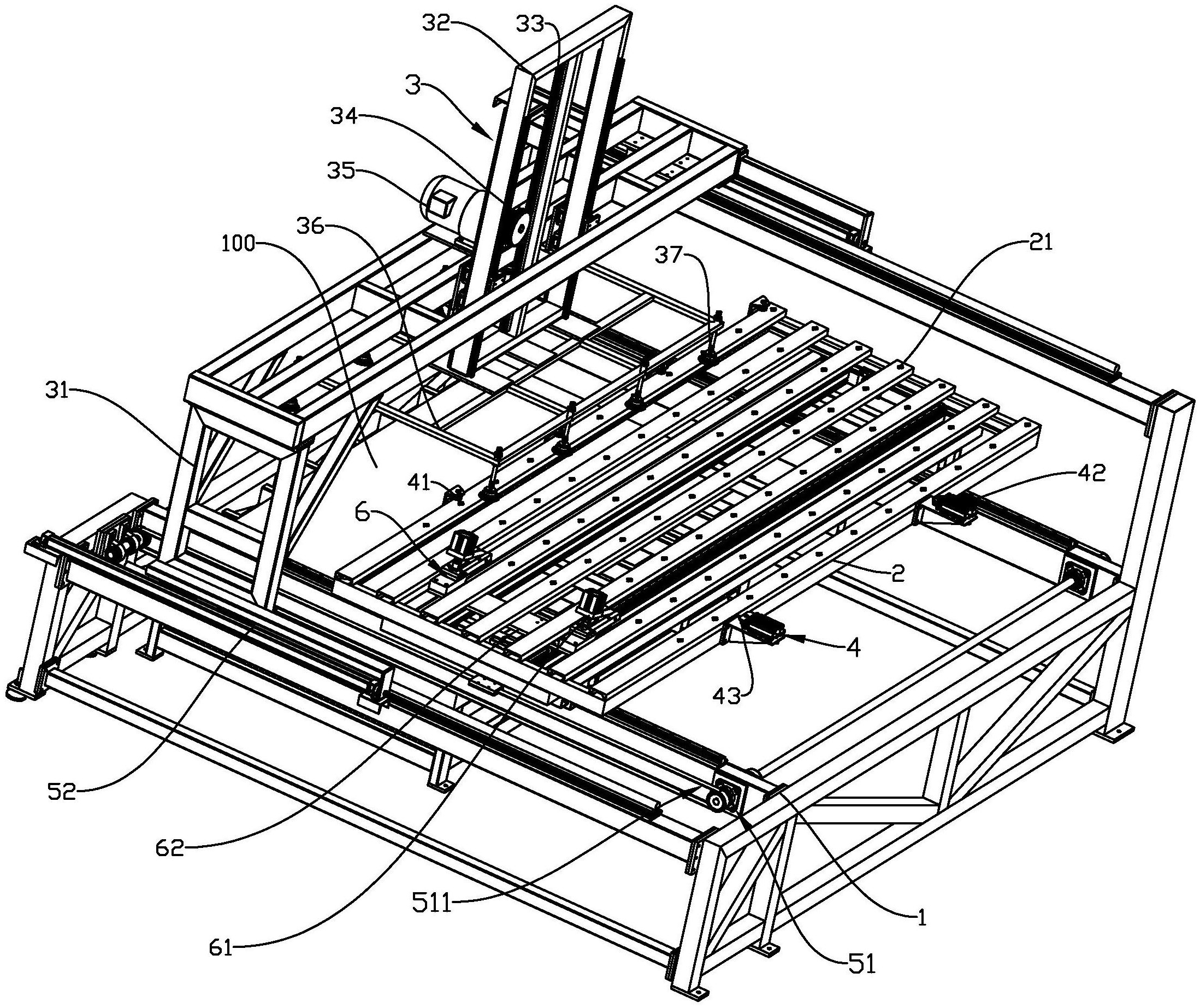 用于板材上料定位移动平台的定位机构