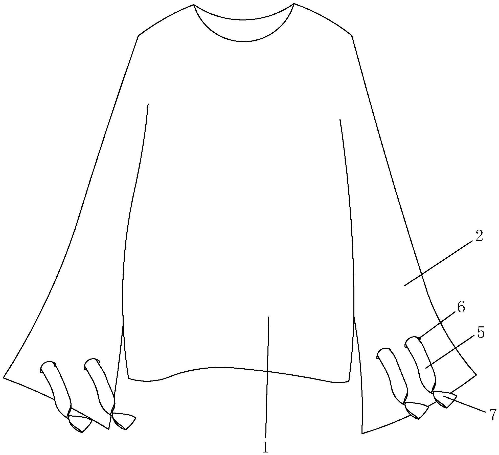 cn212139347u_一种喇叭袖口上衣有效