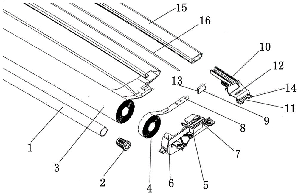 cn212148352u_一种卷簧包塑遮阳帘有效