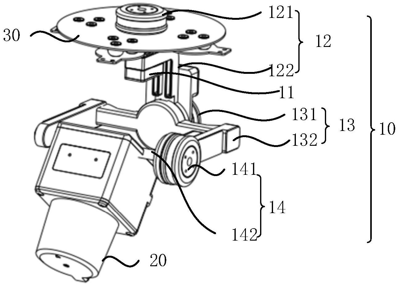 该云台系统包括第一控制模块,单线激光雷达和连接结构;第一控制模块