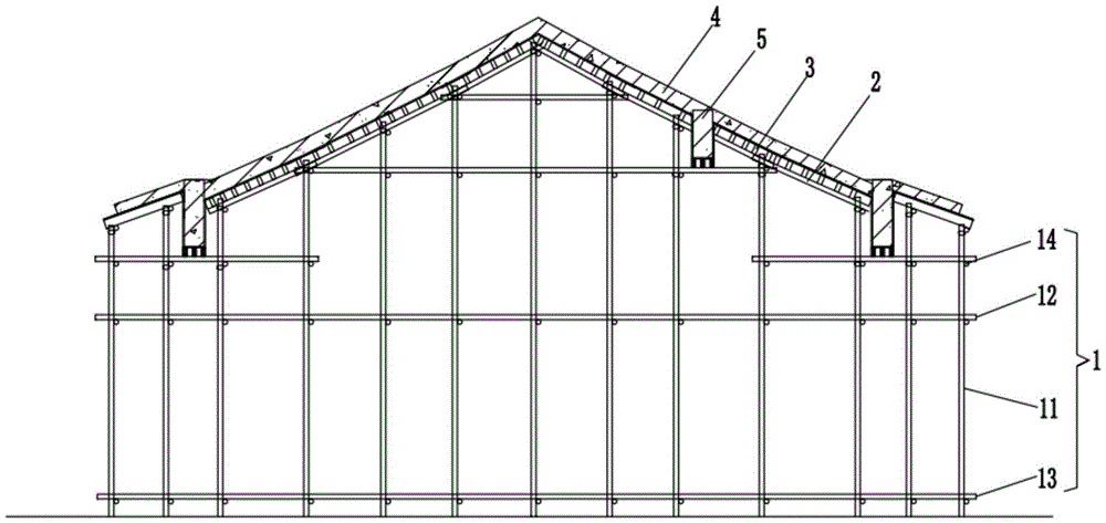 举折坡屋面施工结构