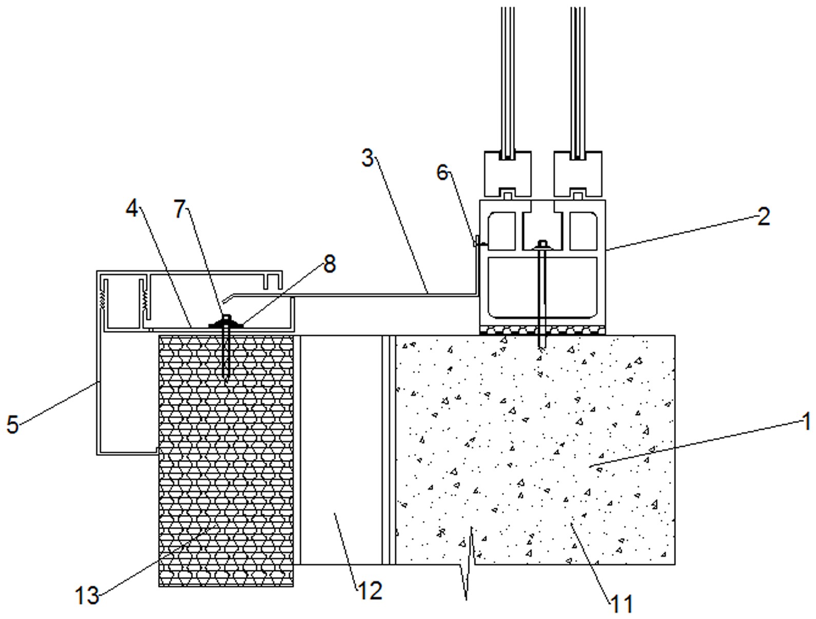 一种具排水功能的隐钉式可伸缩窗套