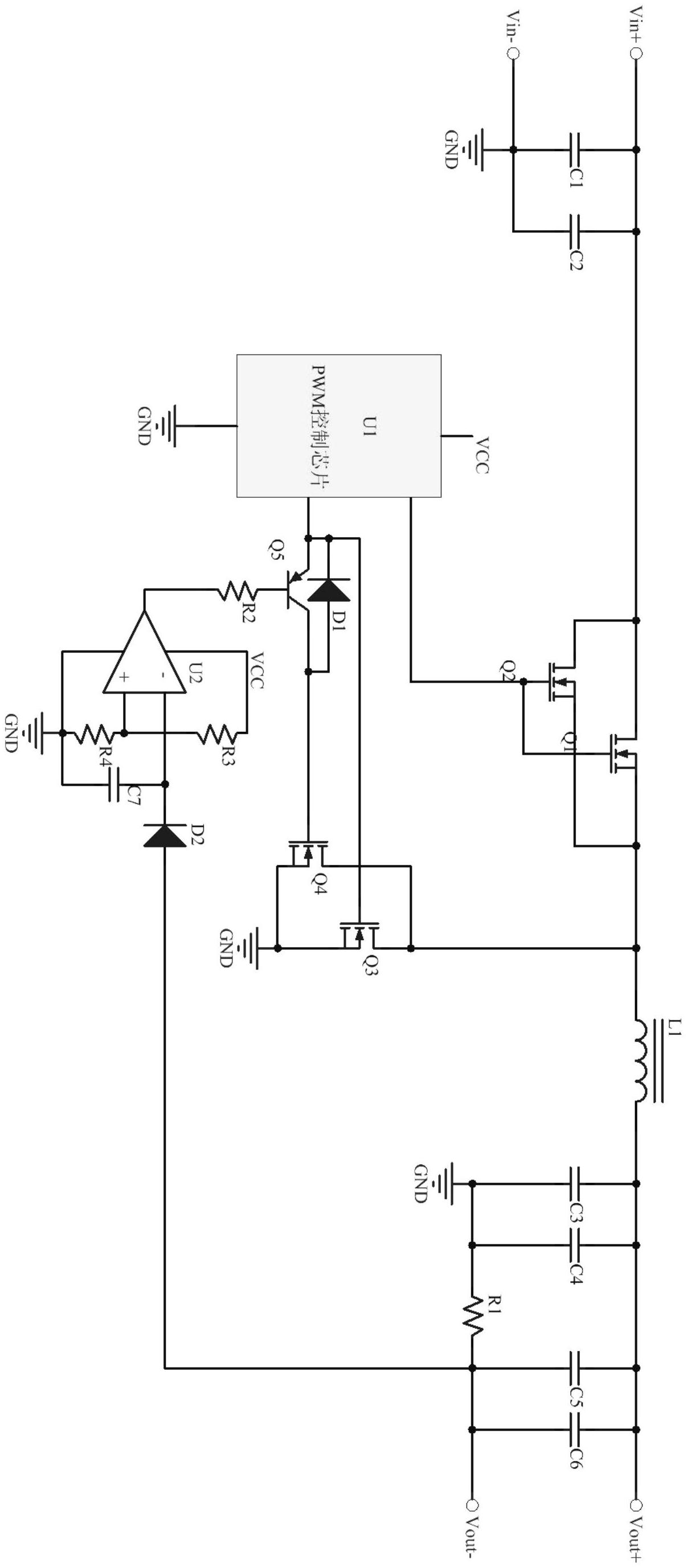 同步整流buck电路续流mos管并联自适应调整电路
