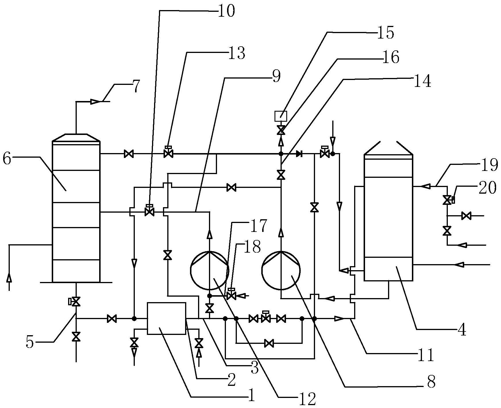 一种空分预冷系统冷却水闭路循环系统