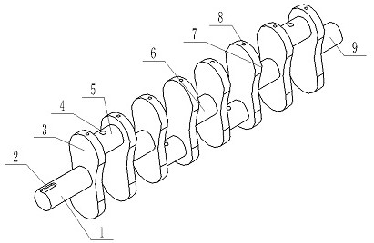 一种具有散热结构的压缩机用曲轴