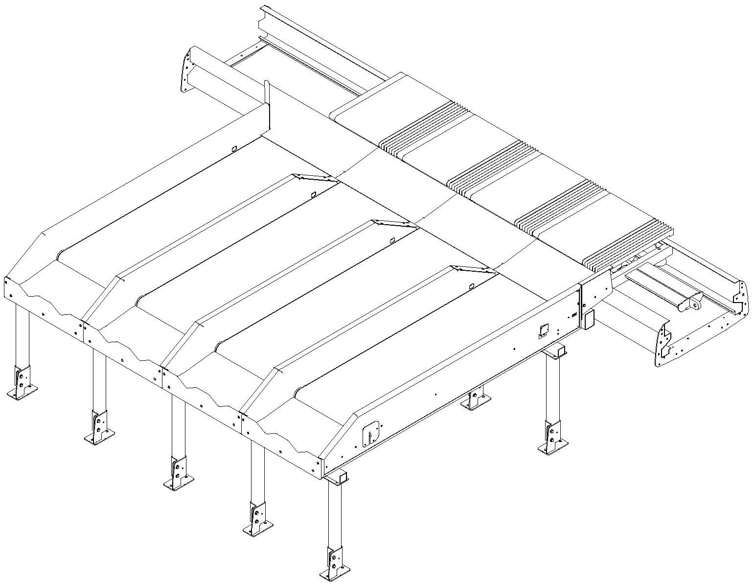 一种用于交叉带分拣机分拣易碎件及异型件的滑槽