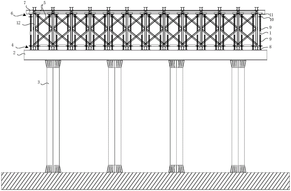 贝雷片加强支撑结构件贝雷片加强结构和桥梁
