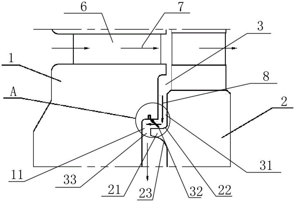 一种隔板装配式端部汽封结构