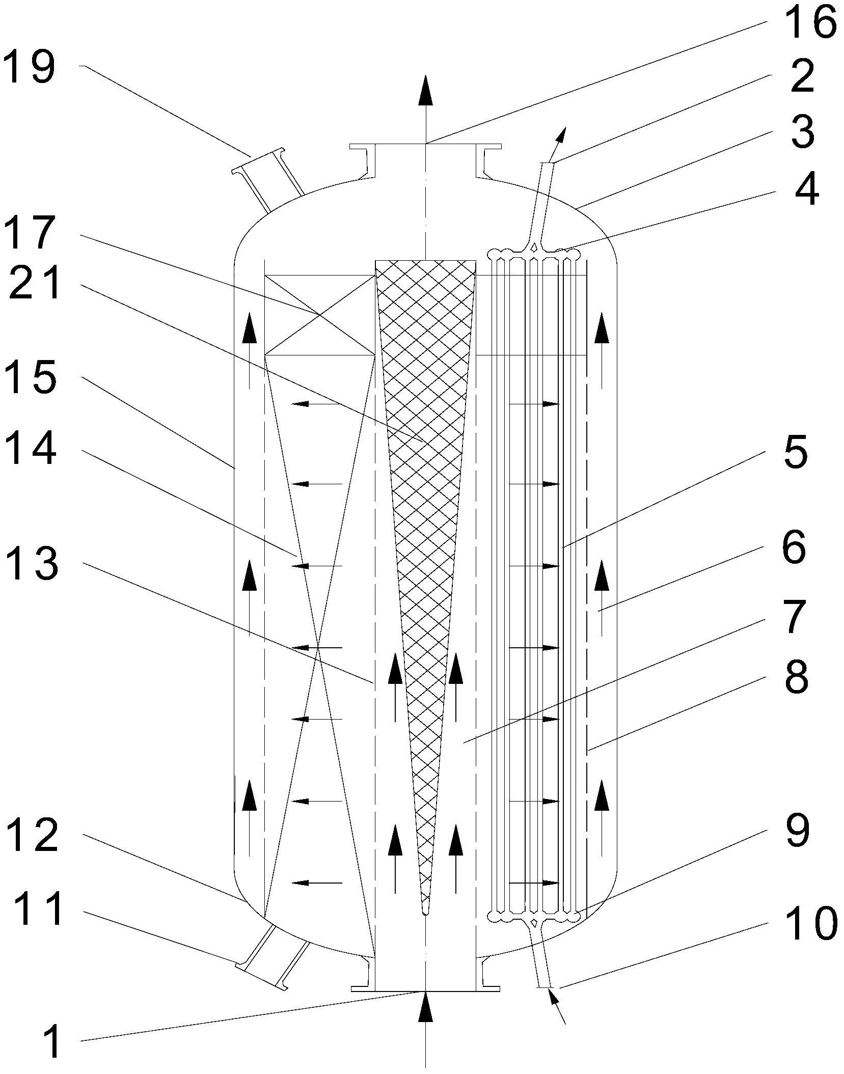 cn212348666u_用於co羰化偶聯生成草酸酯的徑向流固定床催化反應器