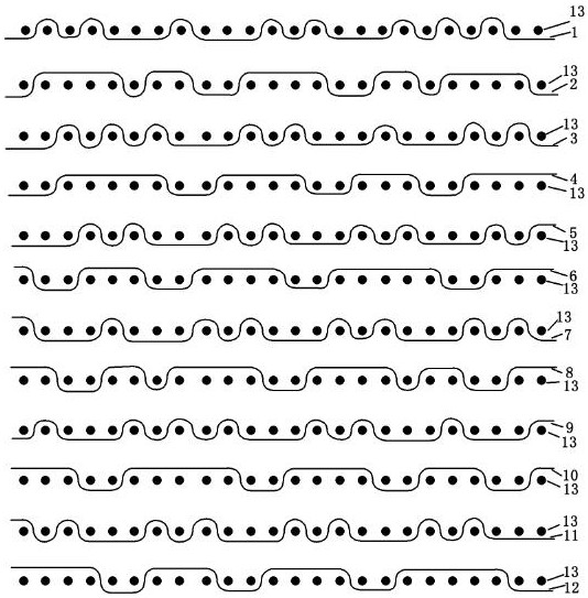 一种山形斜纹外观效果色纺面料