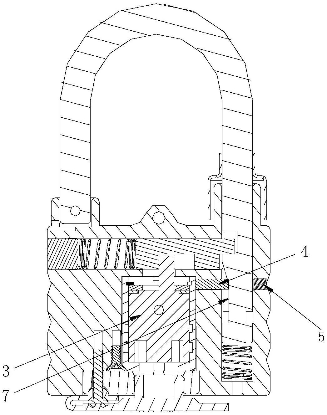 一种挂锁锁环限位结构