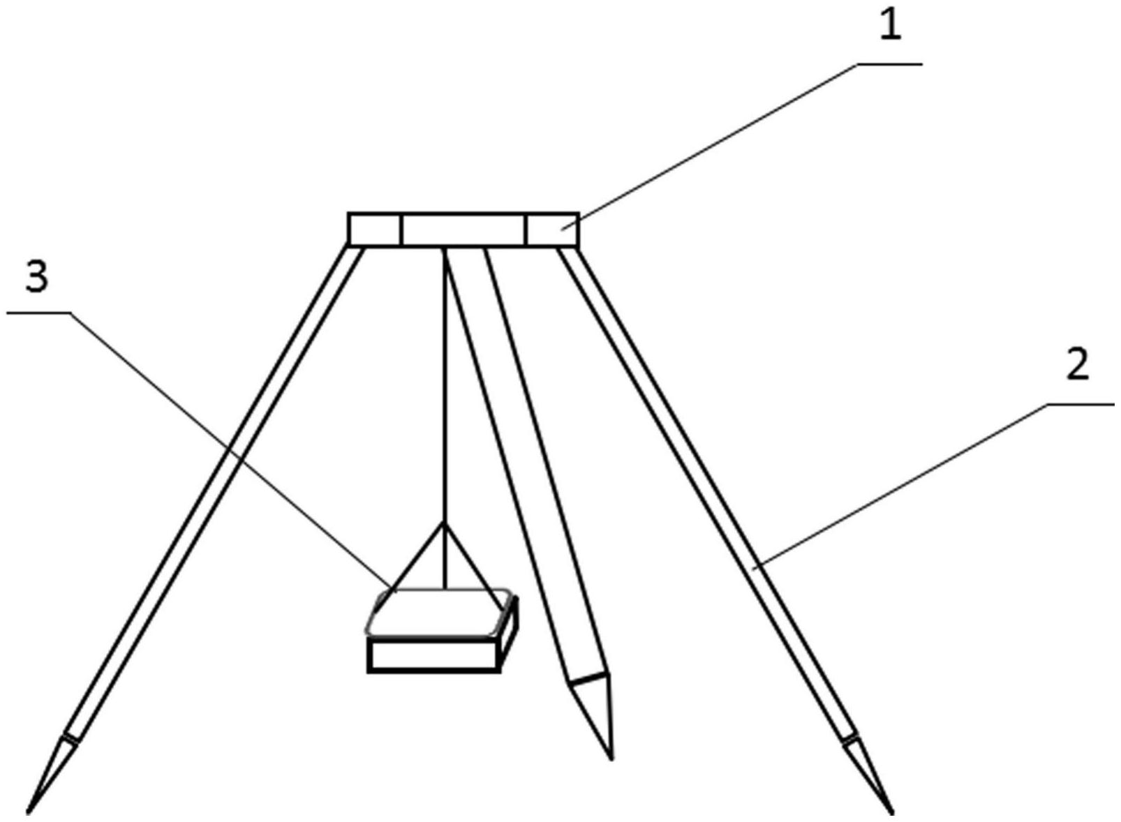 一種適用於輸電線路測量的輕質塔尺鉛垂支架