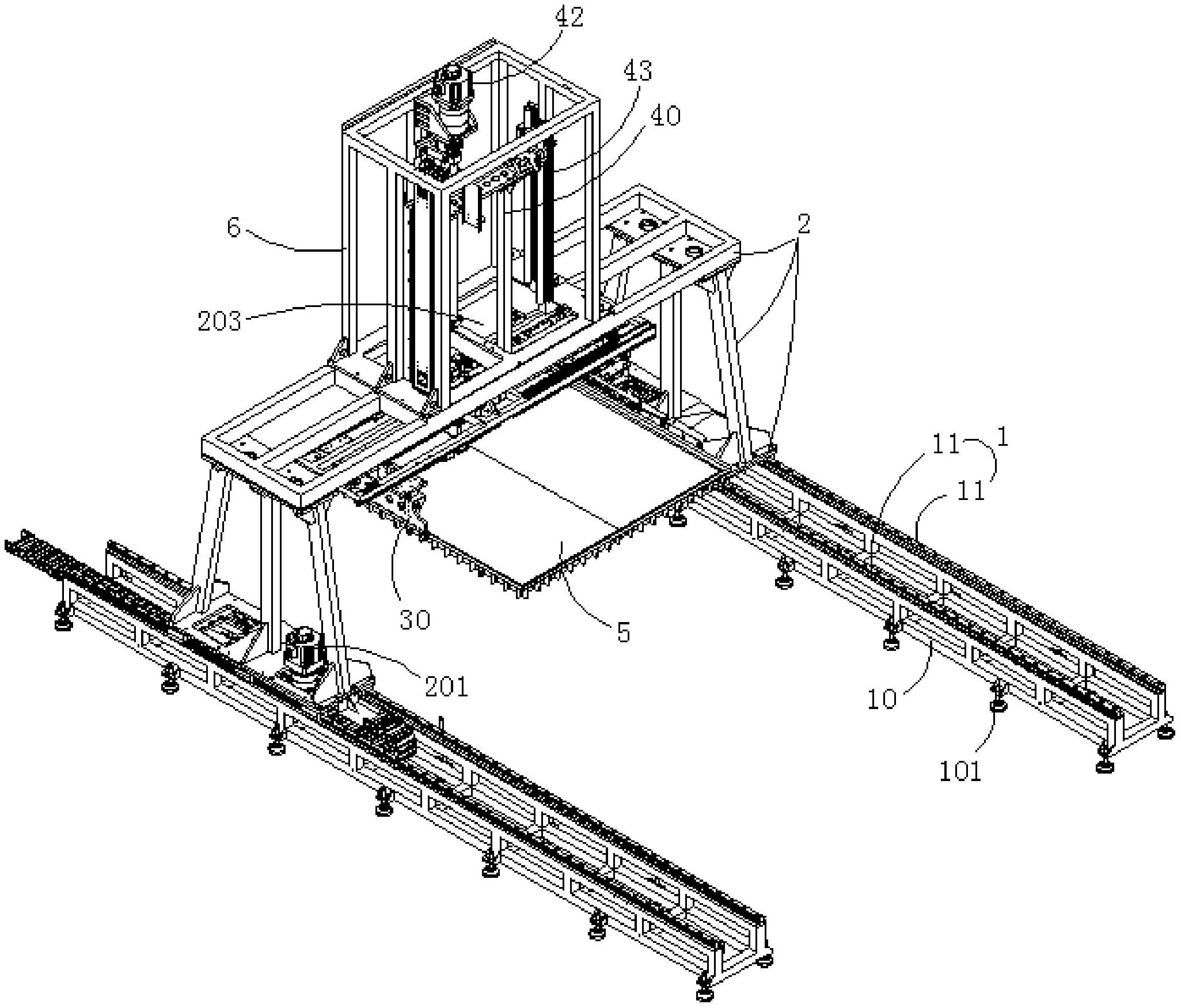 一种整体卫浴上下料装置