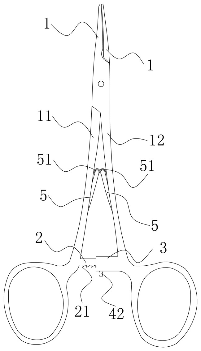 cn212490031u_一种自动弹开的止血钳有效