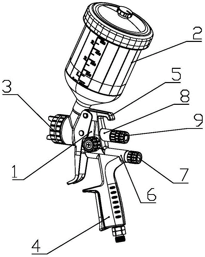 一种喷漆枪的枪体结构
