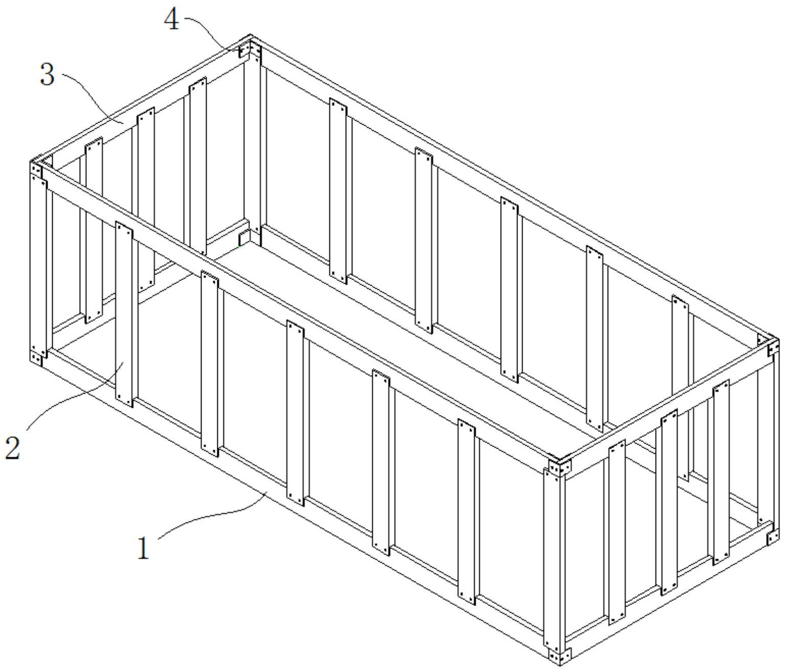 一种可拆装的方形纸管箱体框架结构