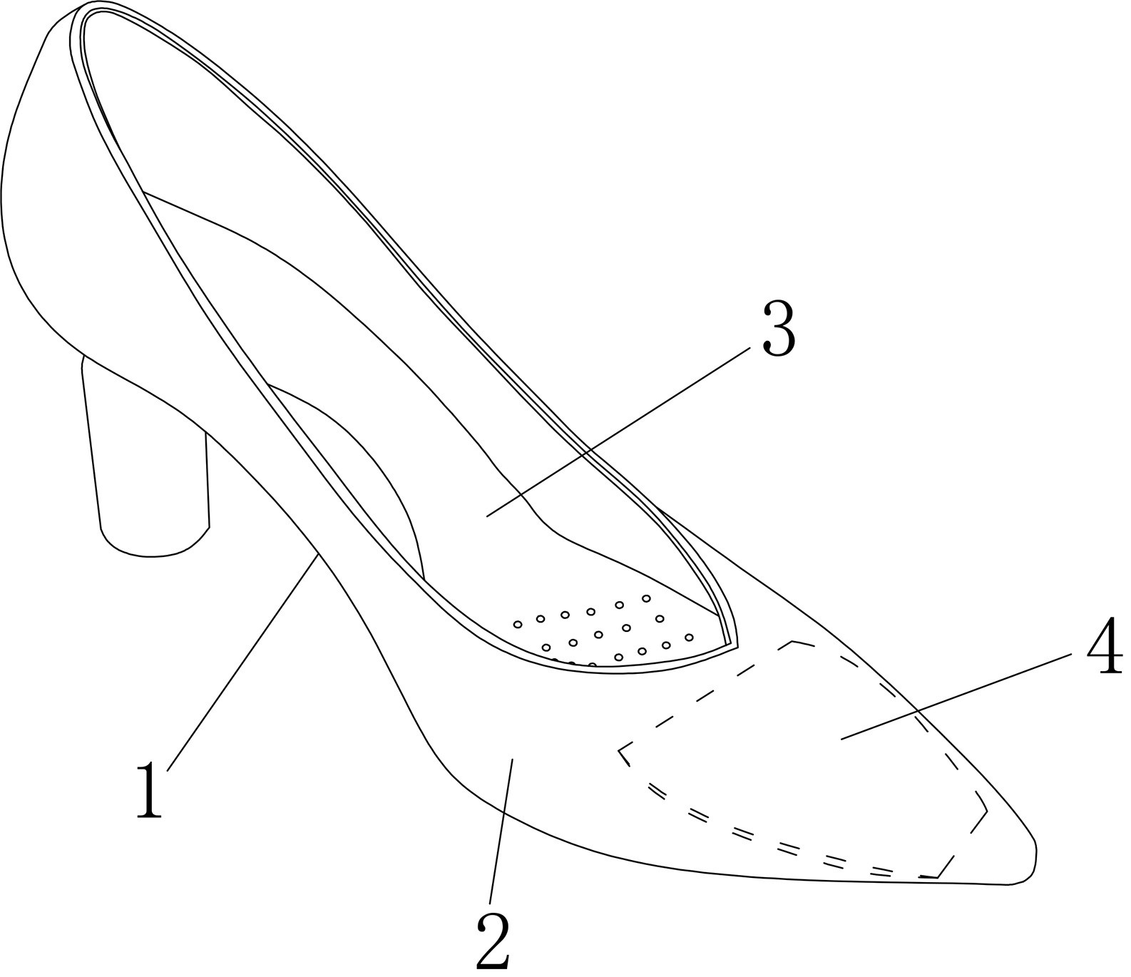 高跟鞋结构图图片