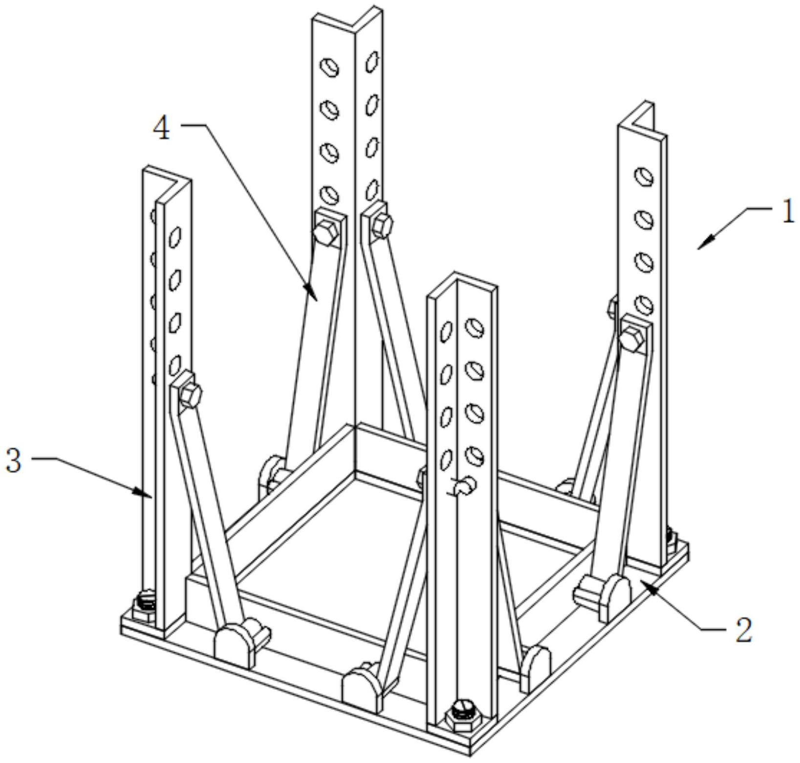 一种排烟风机用的组装式支撑结构