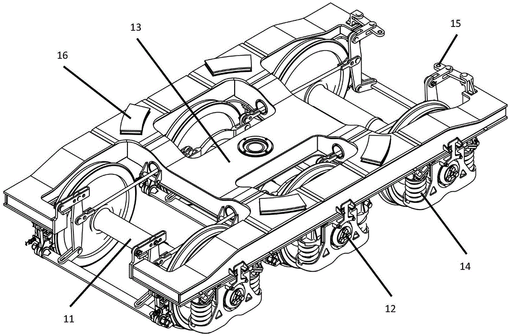 一种全旁承承载的新型大轴重铁路货车三轴转向架