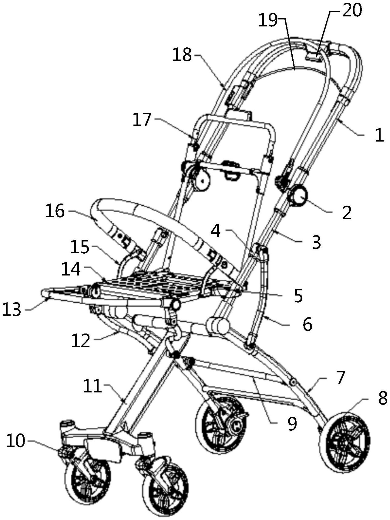 cn212685696u_婴儿车车架和婴儿车有效