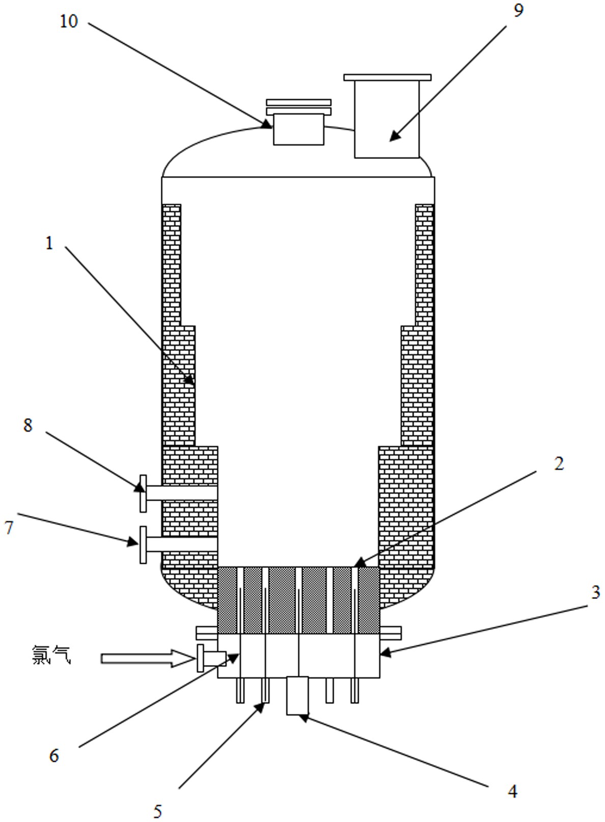 一种有筛板沸腾氯化炉结构