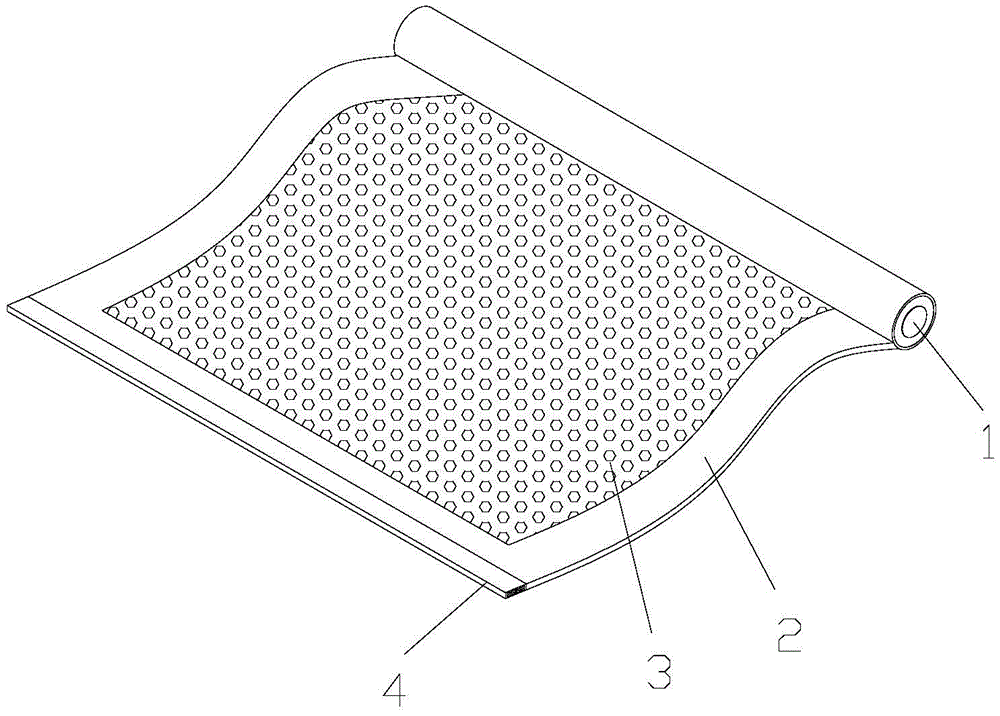 本实用新型公开了一种新型防水阻燃性强的涤纶面料,其结构包括布卷,层