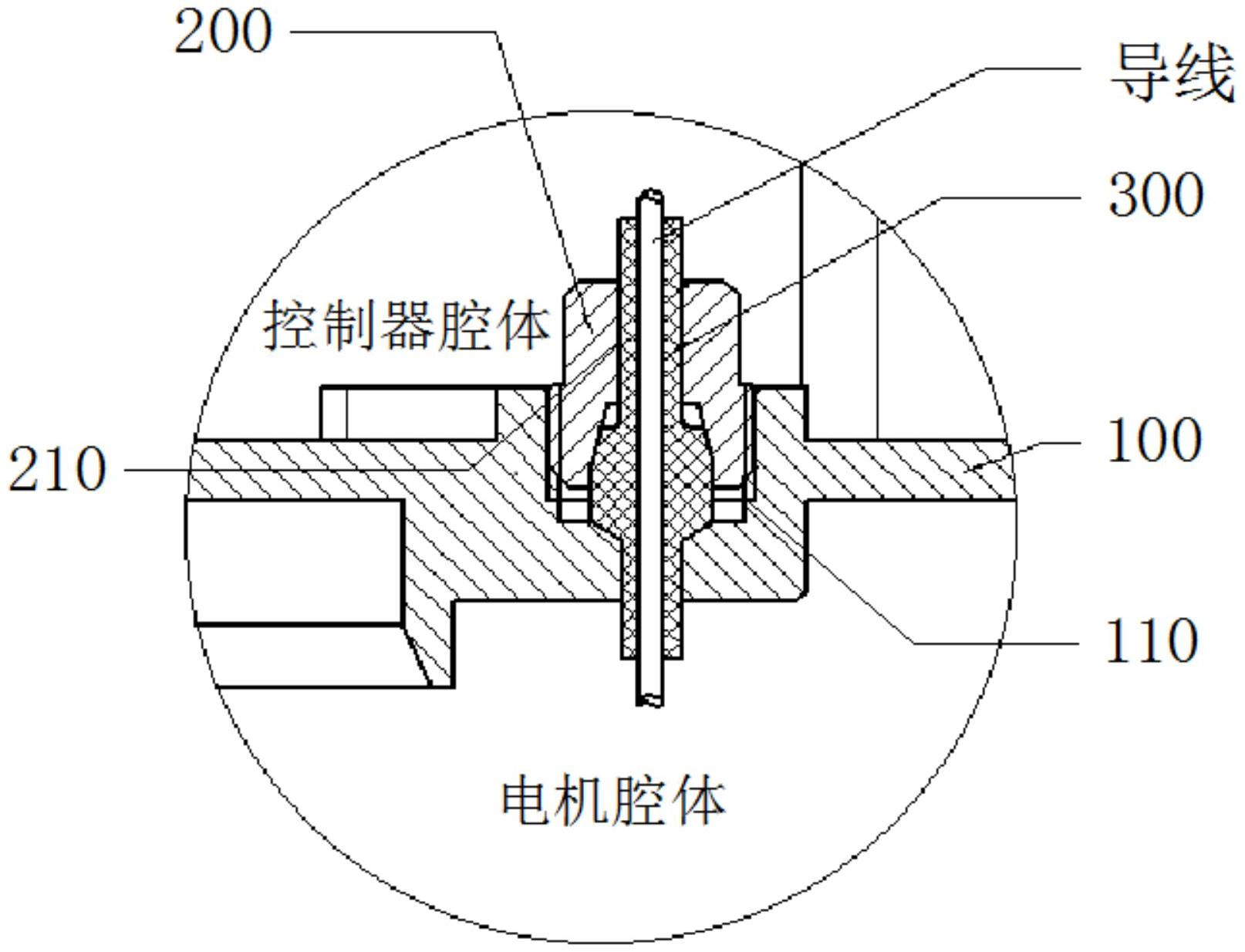 cn212785003u_一种承载式耐低温绝缘电机导线密封结构