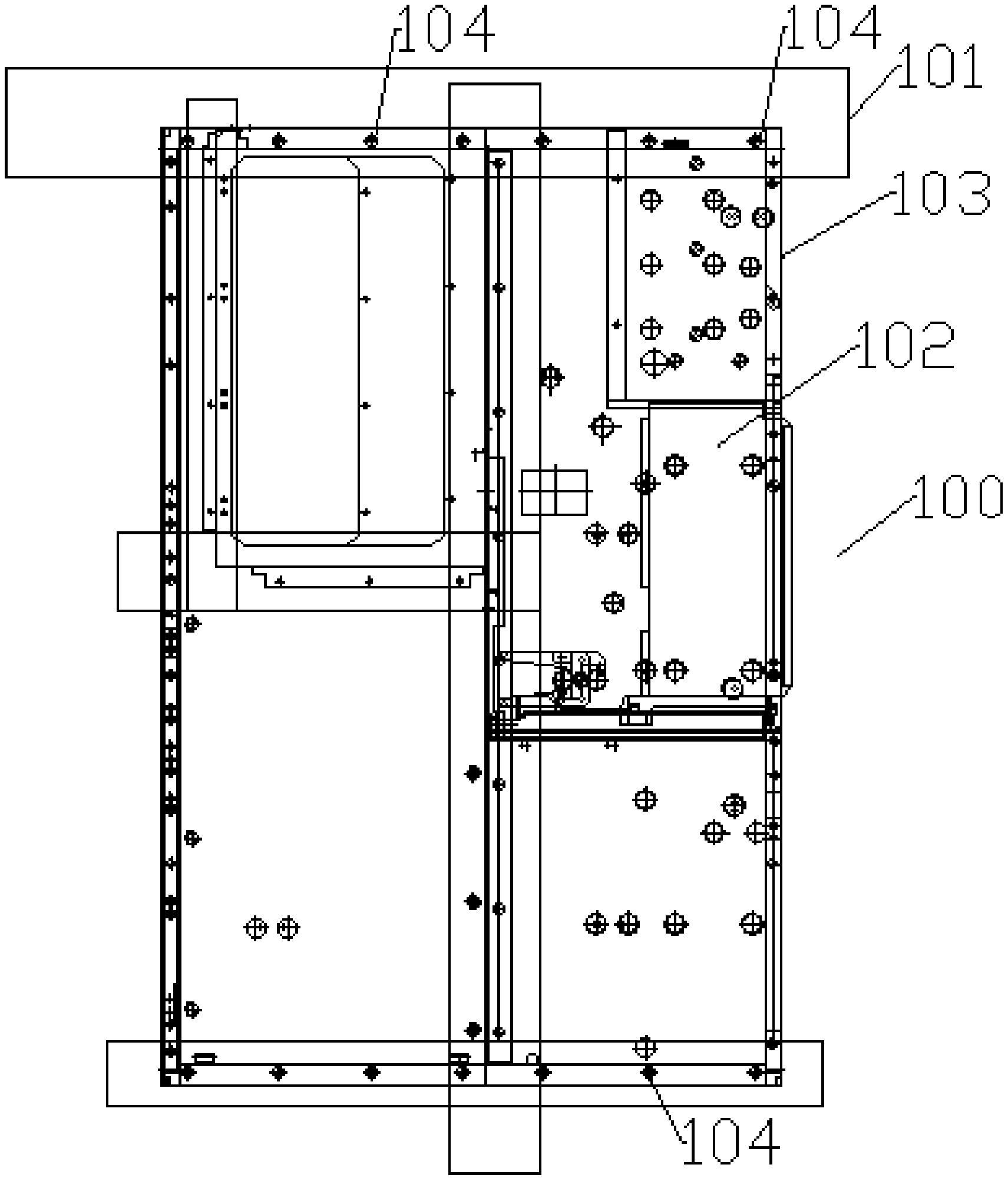 一种便于移动并柜的10kv高压开关柜