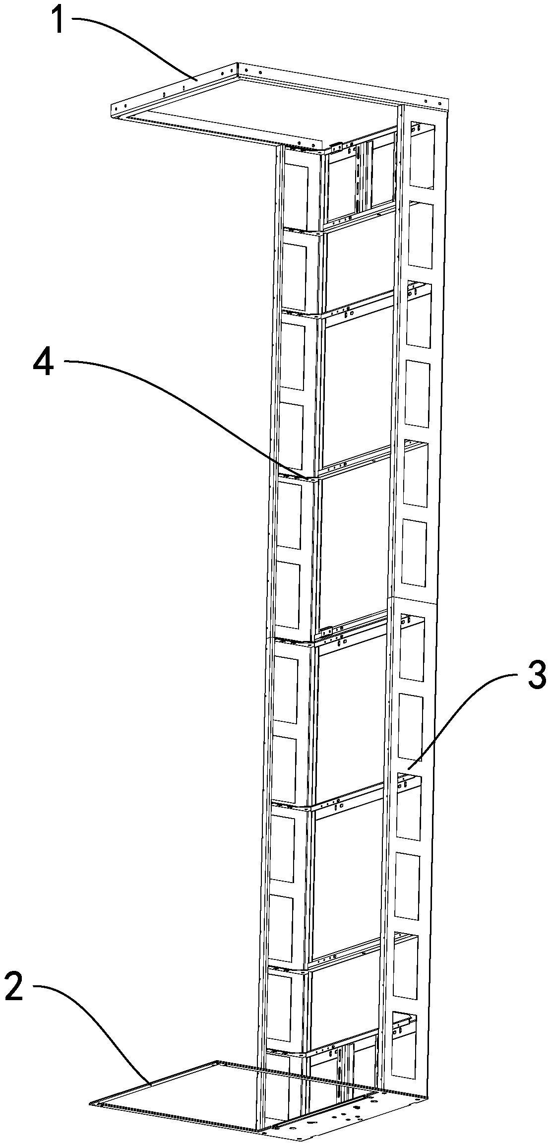 模块化电梯井道的框架结构